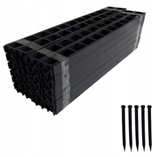 Obruba do záhrady - Záhradná technická obruba, plast, 5000 cm x 4,5 cm, čierna